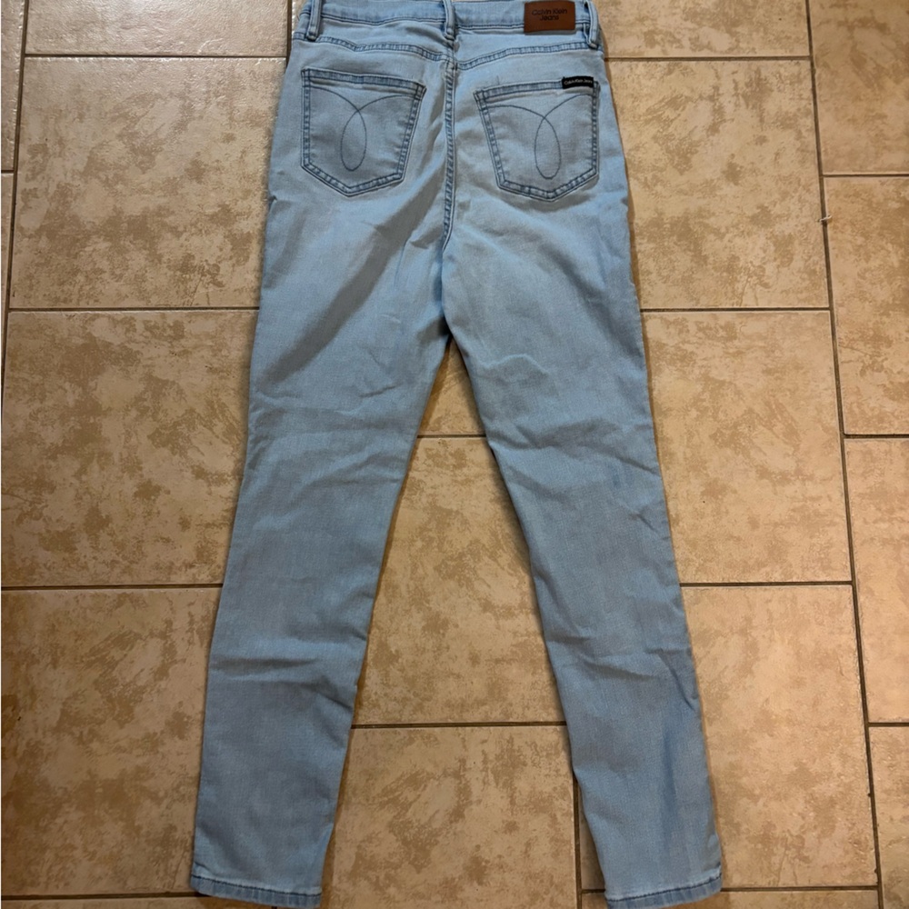 Calvin Klein women’s high waisted skinny light blue jeans size 6 - Picture 8 of 9